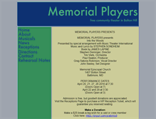 Tablet Screenshot of memorialplayers.org